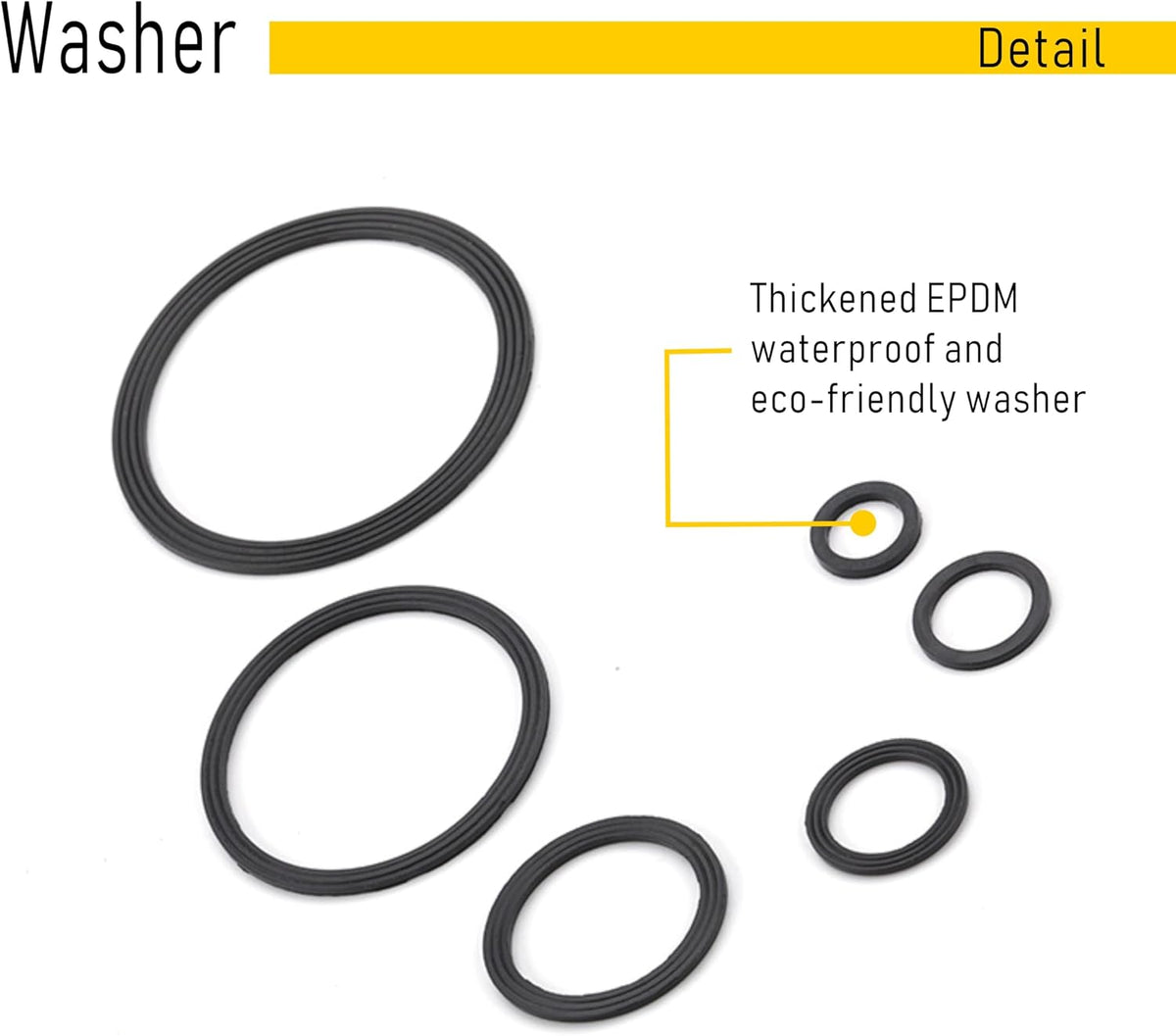 Cable Gland PG7 10 Packs IP68 Waterproof Nylon Cable Connectors with Locknut and Gaskets - Suitable for 3mm - 6.5mm Cables
