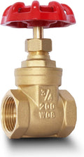 3/4" NPT Gate Valve, Heavy Duty, Brass, Female x Female Thread, DN20