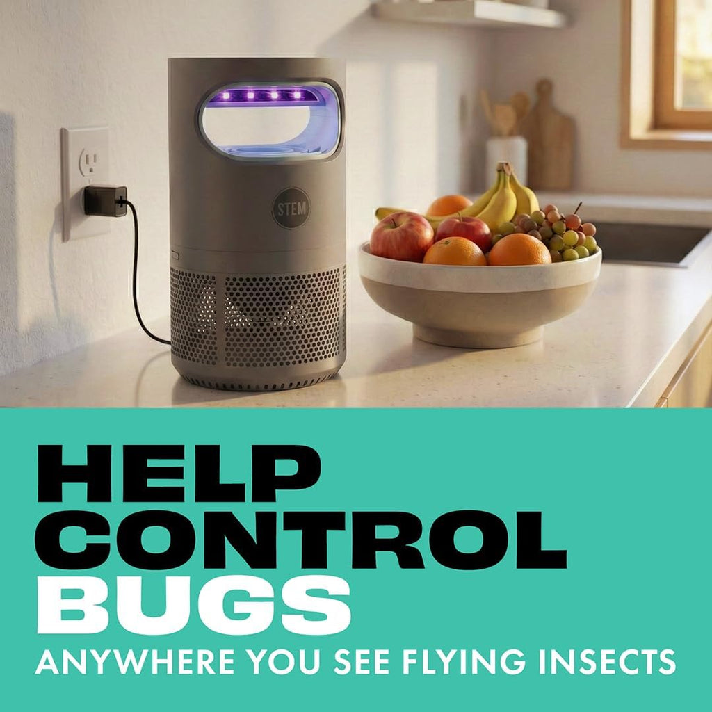 Flying Insect Fan Trap for Indoor Bug Control, Attracts Mosquitoes, Fruit Flies, and House Flies, Plug-in Fan with UV