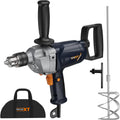 Drill Mixer Set with Spade Handle 1/2 inch Electric Corded Mixing Drill Machine 9A Motor Concrete Mud Mixer