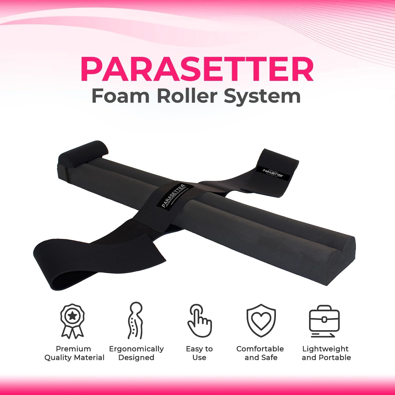 Pilates Parasetter - Dual Patented Suede-Like Rollers for Reducing Cortisol Levels to Aid Hormone Rebalance and