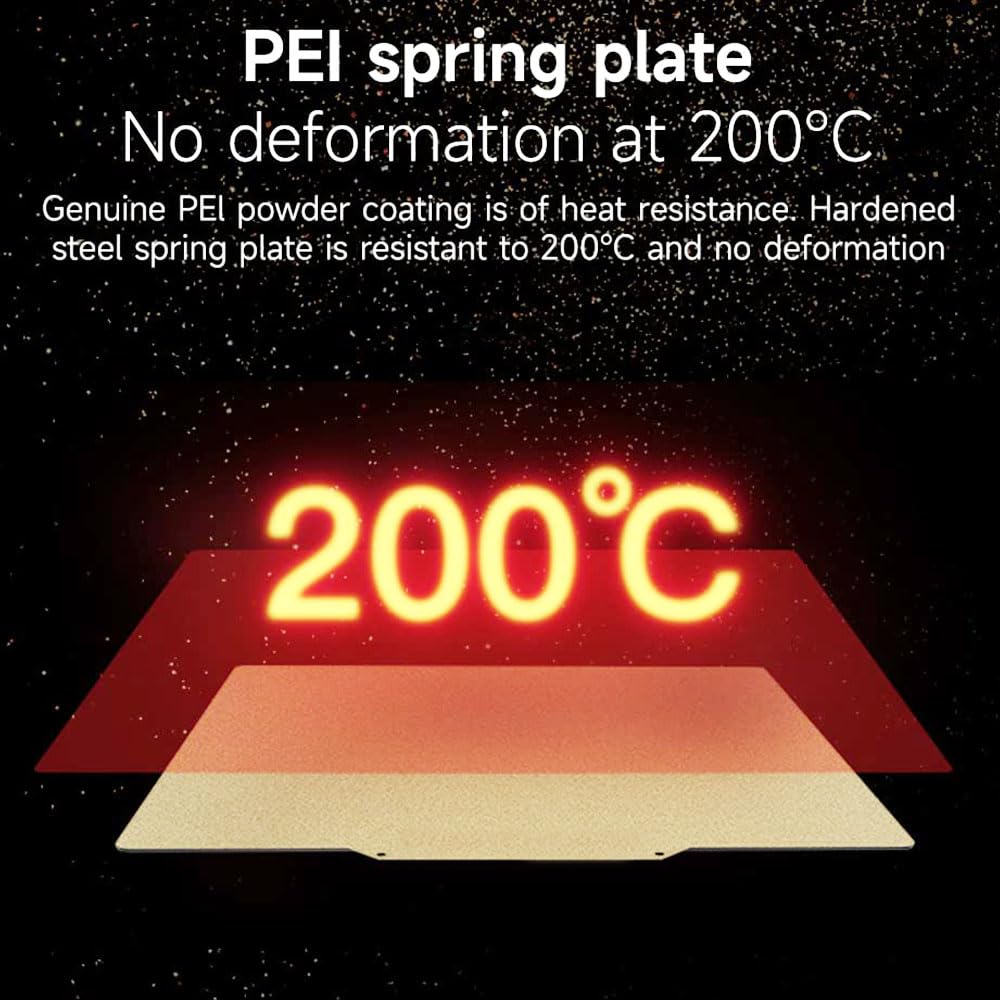 PEI Sheet 230X230mm Flexible Spring Steel Build Plate Double Sided Textured Bed for Anycubic Kobra 2/Kobra 2