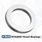 uxcell 4 Sets NTA2840 Thrust Needle Roller Bearings with Washers, ID 1-3/4"