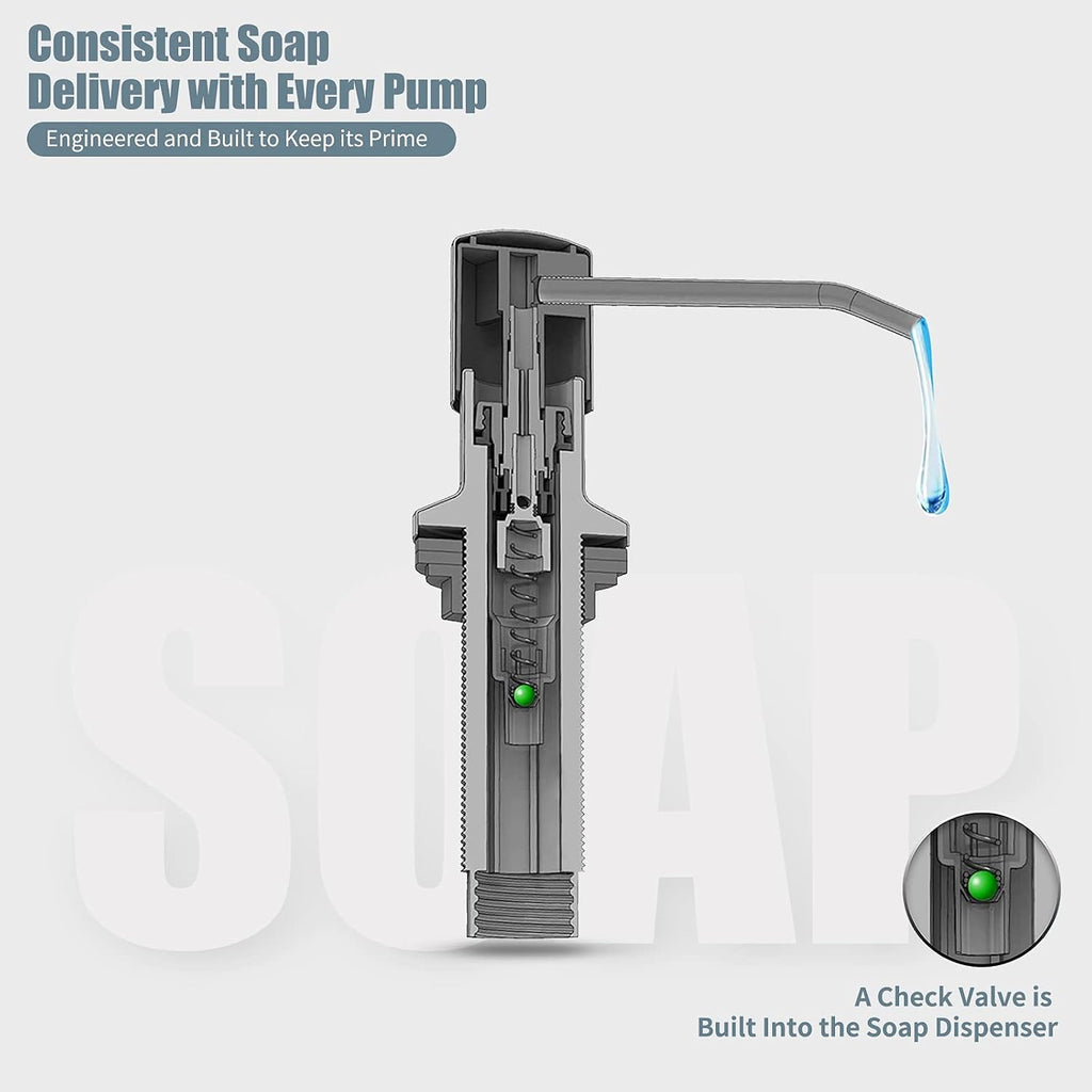Touchless Kitchen Faucet, Black, with Soap Dispenser and Deck Plate, Motion Sensor Smart Activated Single Handle