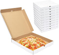 White Corrugated Cardboard Pizza Boxes 12x12x2 Inch 10 Pack