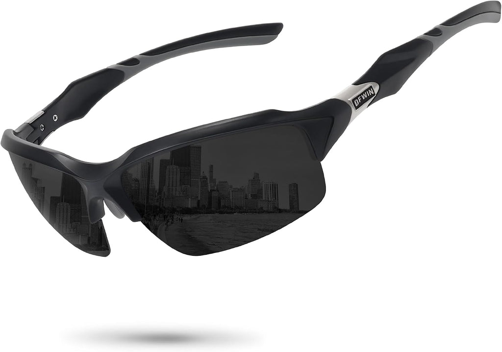 Polarized Sports Sunglasses for Men Women Wrap Around Half Frame Cycling Fishing Bike Running Sun Glasses UV