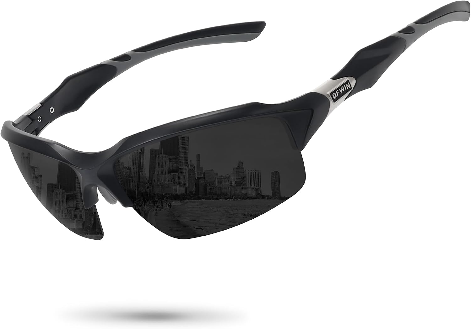 Polarized Sports Sunglasses for Men Women Wrap Around Half Frame Cycling Fishing Bike Running Sun Glasses UV