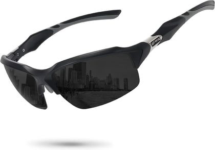 Polarized Sports Sunglasses for Men Women Wrap Around Half Frame Cycling Fishing Bike Running Sun Glasses UV