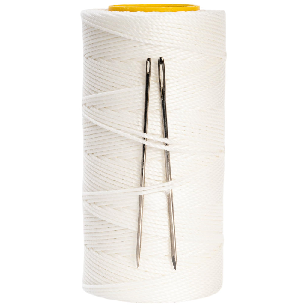 Sail Repair Kit with Sail Needle, Thick Waxed String Whipping Twine White