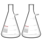 Borosilicate Glass Filtering Flask, Bolt Neck with Tubulation (2 Pack) (2000ml)