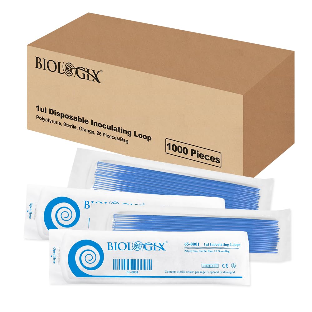 1ul Disposable Inoculating Loop, Plastic, 25/Bag, 1000PCS Total