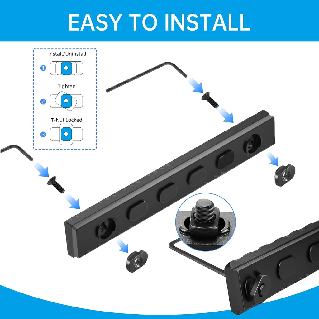 24-Piece M4 M5 T-Nuts and Screws Kit