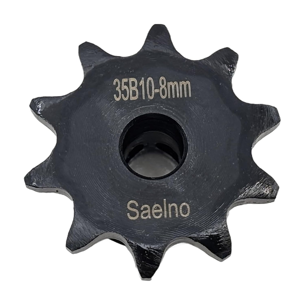 #35 Roller Chain Sprocket Type B 8mm bore 10 Tooth, Hardened Antirust 1045 Steel Drive Sprockets 35B10-8mm