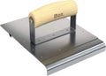 Edger Groover Combination Tool 6 x 8 in. with 1/4 in. Groover Bit, 3/8 in. Radius, Wood Wave Handle for Concrete
