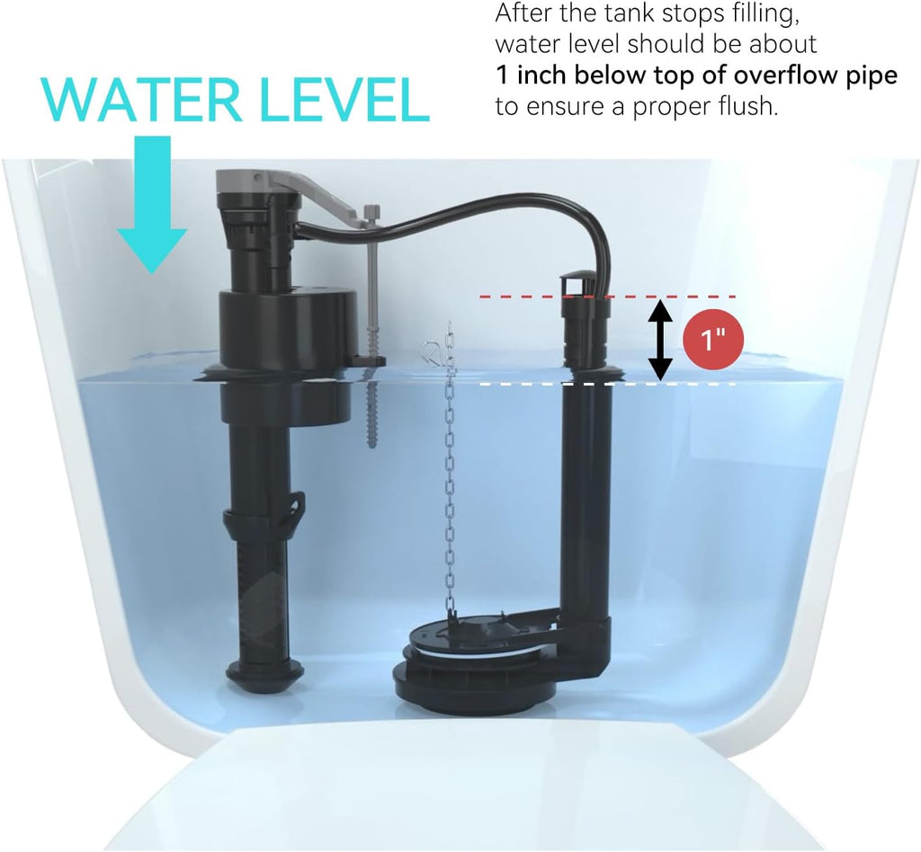 Toilet Fill Valve A1320, Toilet Repair Kit Inside Tank, Universal Toilet Replacement Kit, Quiet and Fast Stop Toilet