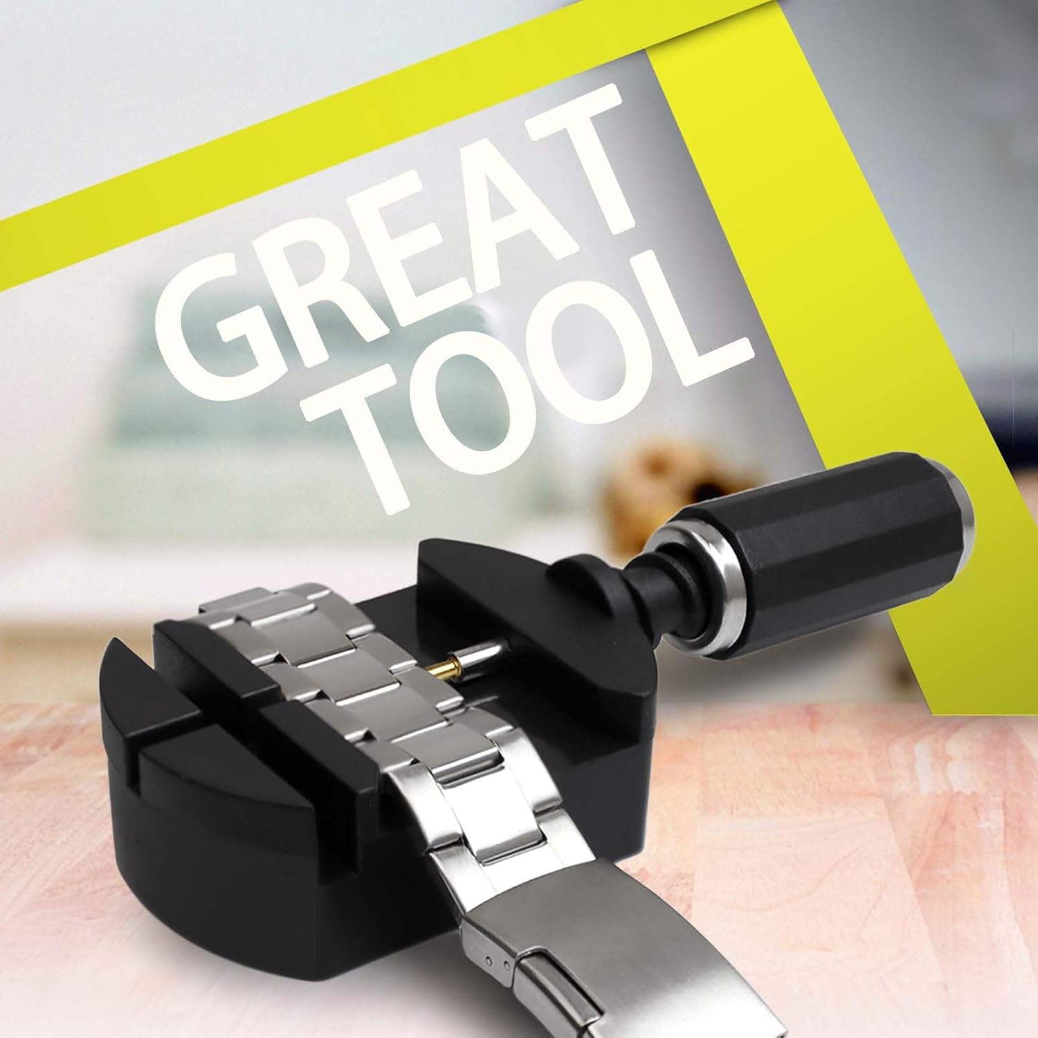 Watch Link Removal Kit, Watch Band Sizing Tool for Watch Strap Adjustment, Watch Pins Replacement, Watch Hammer