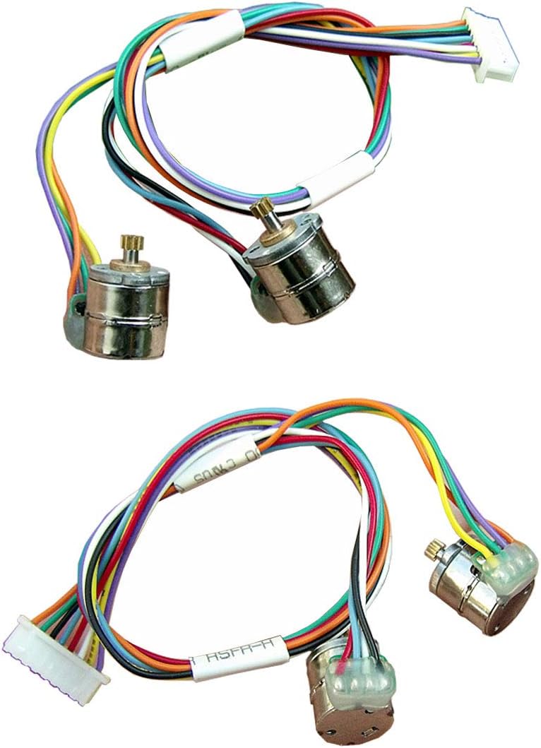 10 pair 8mm Micro Stepper Motor 2-Phase 4-Wire DC 5-6V with Connection line +gear