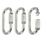 MECCANIXITY Chain Connectors 4mm Thick Silver Tone 3Pack