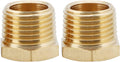 2PCS 1/2" x 1/4" Brass Reducer Hex Bushing by CX WONDERLAND