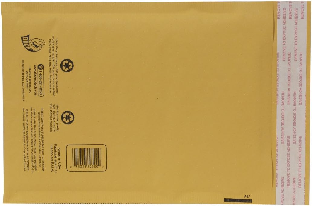 Brand Kraft Bubble Mailers, #0 - 6 x 9 Inches, 25-Pack (394483)