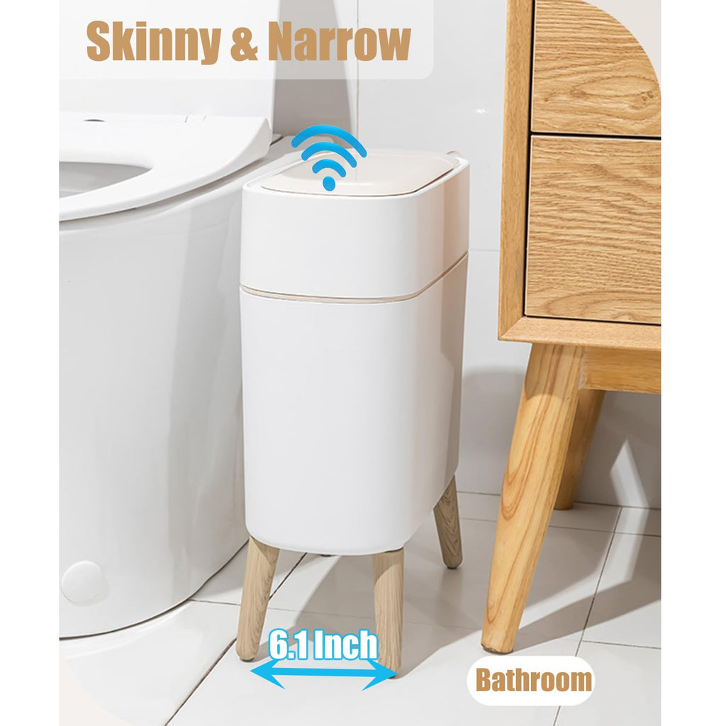 Motion Sensor Bathroom Trash Can with Lid - 2.5 Gal Smart Trash Bin