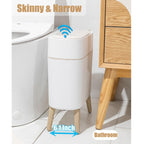 Motion Sensor Bathroom Trash Can with Lid - 2.5 Gal Smart Trash Bin