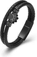 Pet Cremation Jewelry Paw Print Urn Bracelet for Ashes for Women Men Leather Memorial Dog Cat Ashes Keepsake Bangle