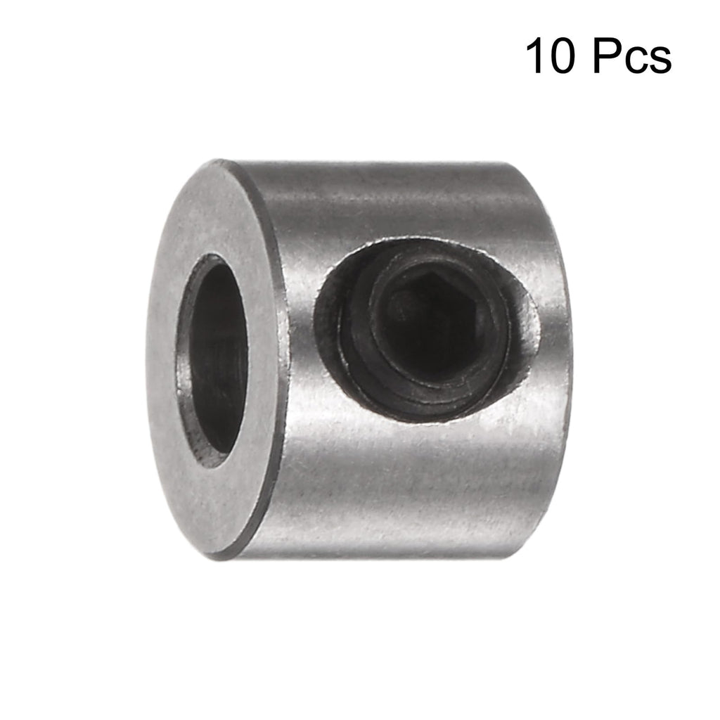 uxcell 10pcs Set Screw Shaft Collars 4mm Bore Stainless Steel