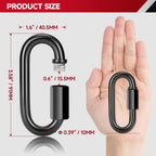 8 Pack M10 Chain Links, 3.5 in Quick Link Connectors, 2200 lb Capacity