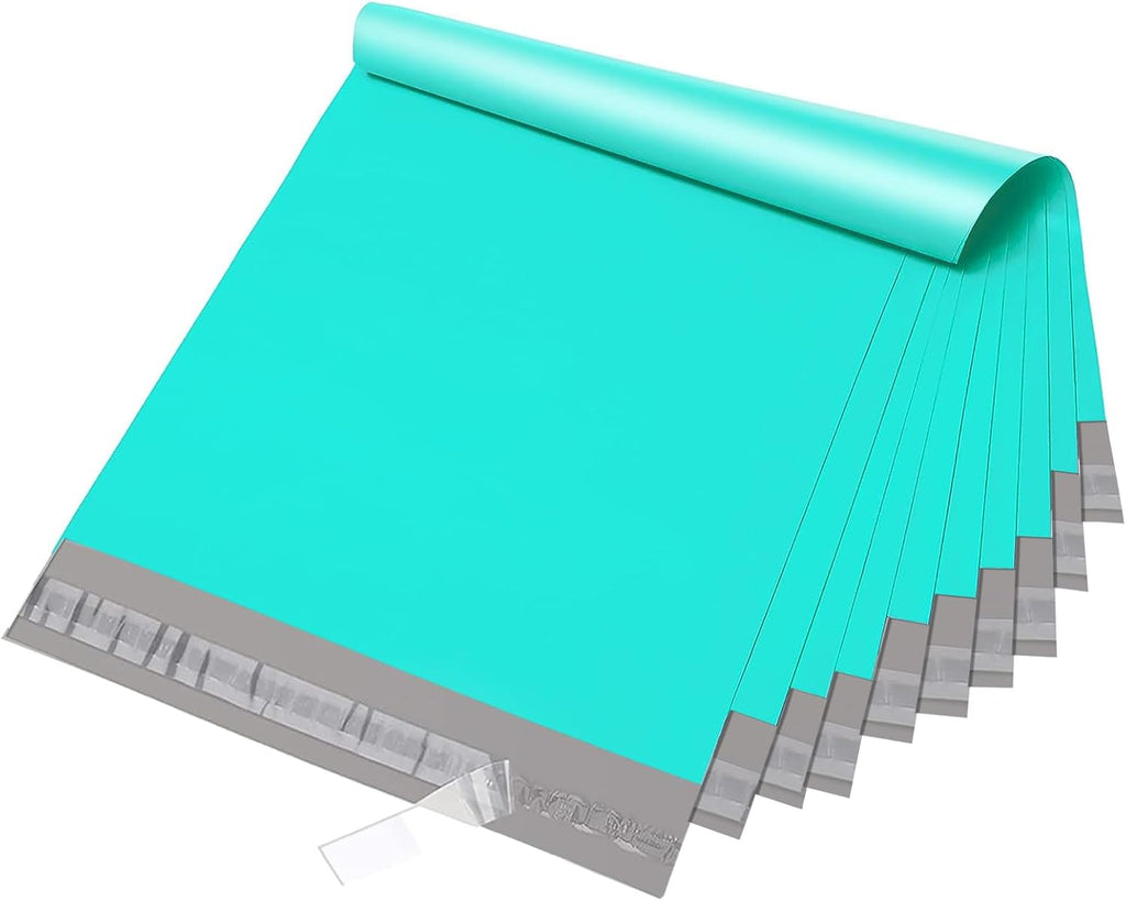 Poly Mailers 12x15.5" 200pcs,Durable Shipping Bags for Clothing,Teal