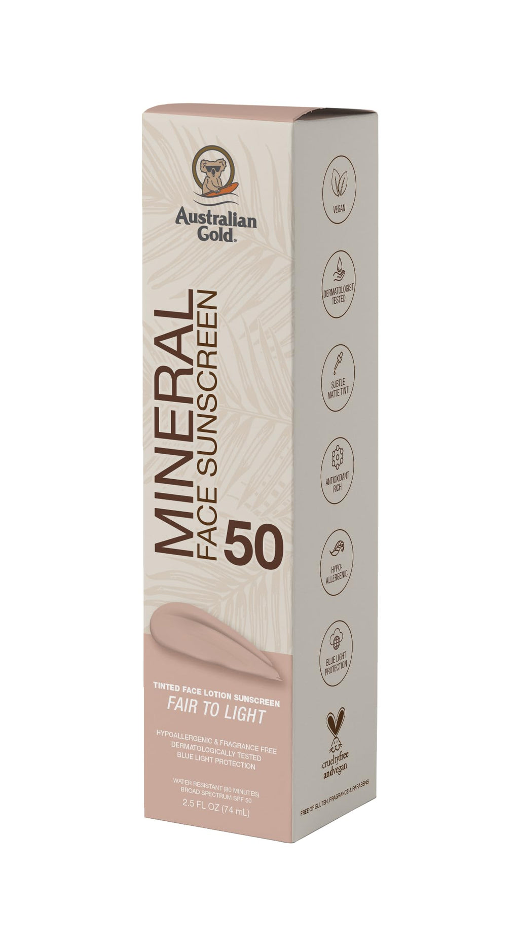 Tinted Mineral Face Sunscreen SPF 50 | Fair to Light Tint