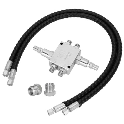 Mini Excavator Cushion Valve Kit, Hydraulic Swing Motor Buffer Valves, Fits 1/4" Hydraulic Hoses with M14x1.5 Threaded Ends, for Swivel Motor, Shock Absorption & Smooth Rotation
