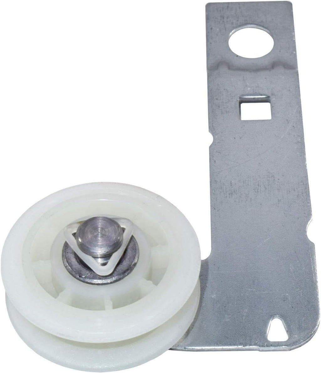 HQRP Dryer Idler Pulley with Bracket Assembly Replacement for Maytag 3LMEDC100YW0 3LMEDC100YW1 MEDE400XR0 MEDE400XW0 MGDE300VF2 MGDE300VF3 YMED9000YR0 YMED9000YR1