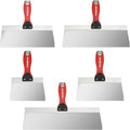 5 Piece Stainless Steel Taping Knife Set for Drywall Finishing | 6 to 14 in, Drywall Knife, Putty Knife, Plaster &