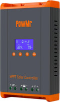 PowMr 60A MPPT Solar Charge Controller 12V/24V/48V, Solar Charge Controller 60Amp w/ LCD Display, Support 12(Max)