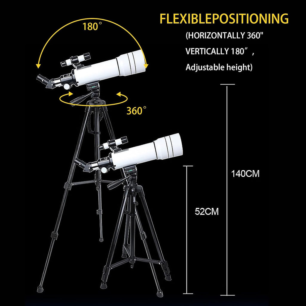 Telescope for Adults & Kids，70mm Aperture 400mm Astronomical Refractor Telescopes for Kids Beginners，with Adjustable
