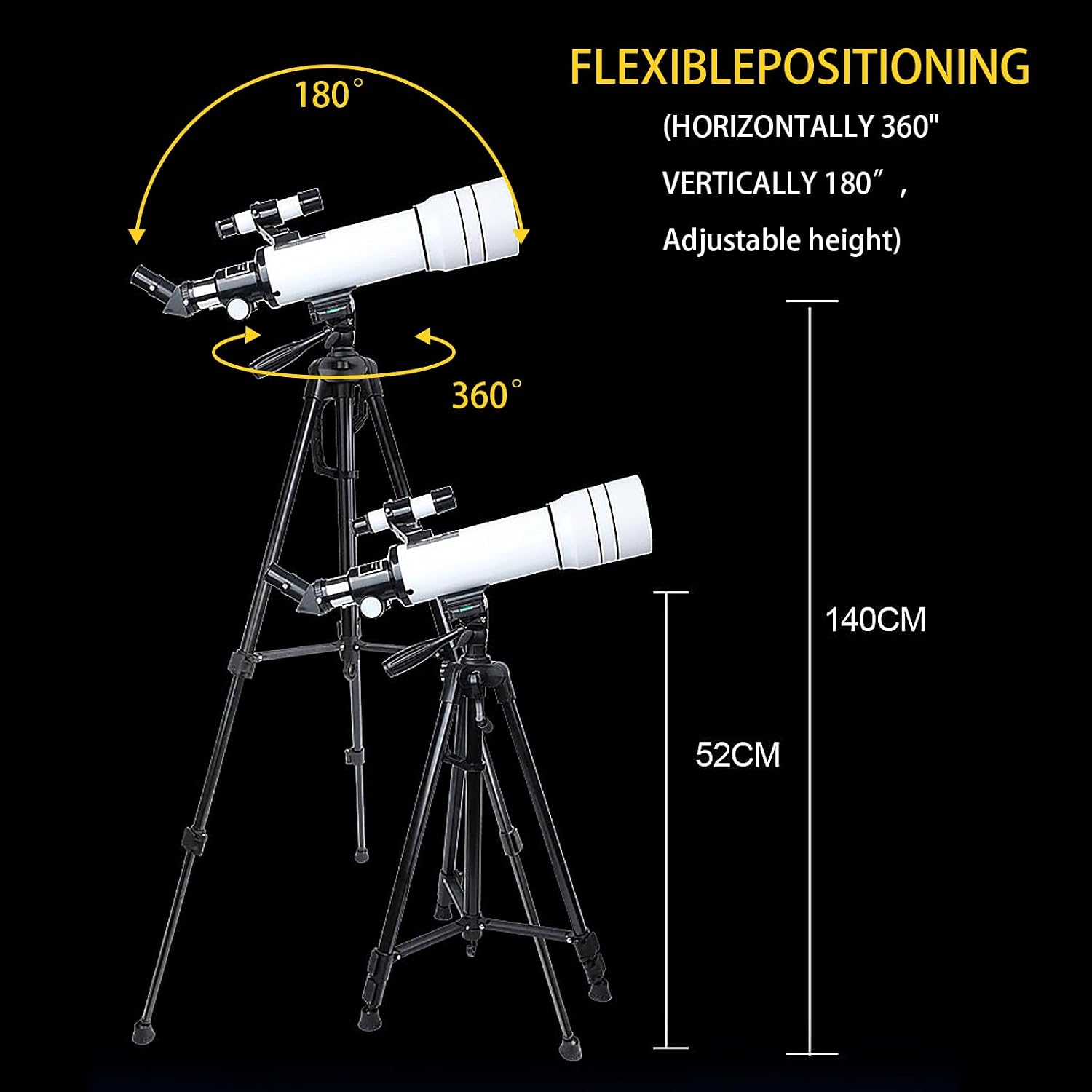 Telescope for Adults & Kids，70mm Aperture 400mm Astronomical Refractor Telescopes for Kids Beginners，with Adjustable