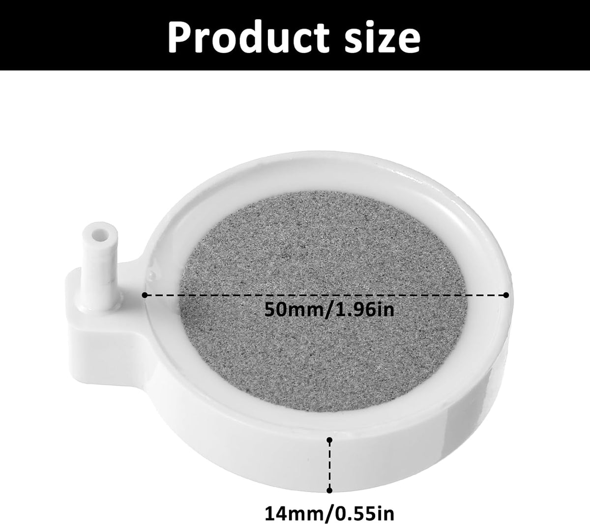 2 Inch Fish Tank Nano Air Stone, Nano Fish Tank Bubbler, High Dissolved Oxygen Diffuser, Ultra Quiet Airstone