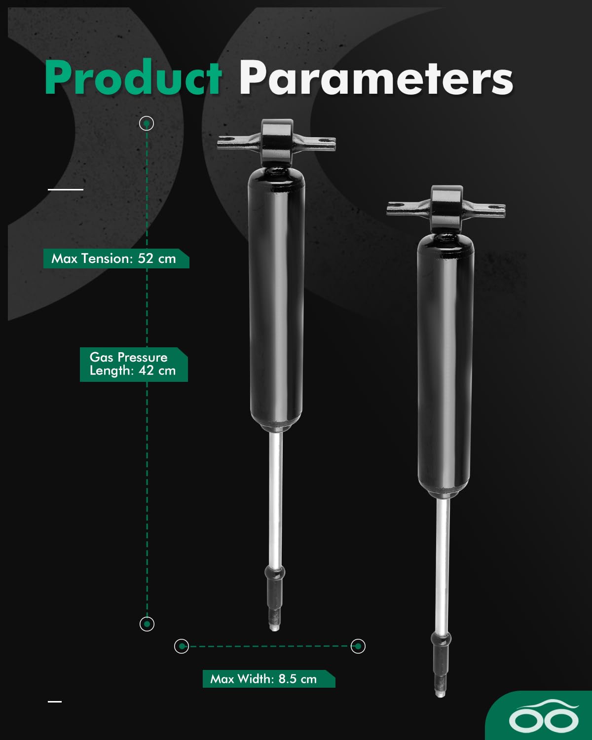 SCITOO Front Shocks Pair for Ram 2500 2WD shock absorbers