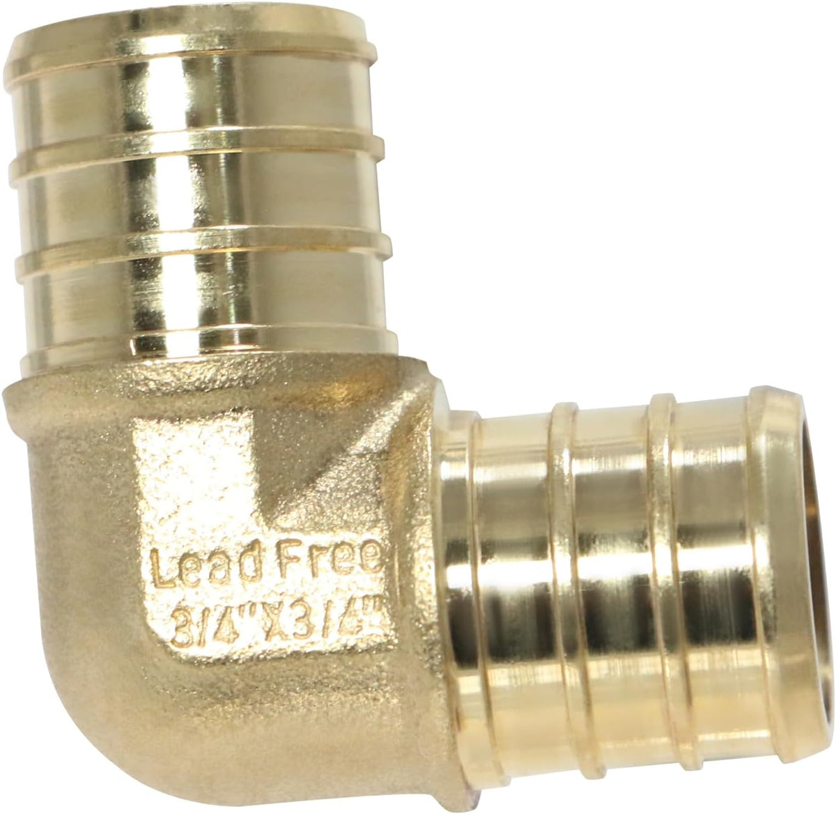 10 Pack XFITTING 3/4 in Pex Elbow, 3/4 Inch Brass Crimp Pex Elbow