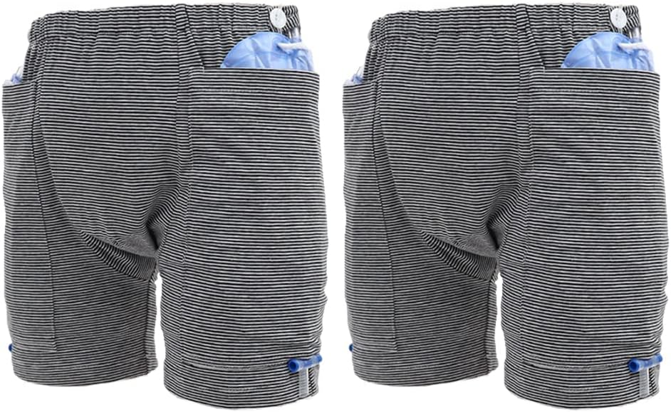 Urine Bag Pants, Incontinence Care Trousers Catheter Underwear for Elderly, Urinate Drainage Bag Pants Abdominal