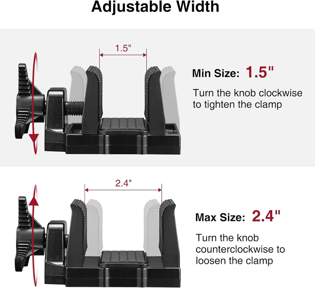 Universal Tripods Clamp Rest Head for Monopods Stick | Lightweight Construction Saddle Mount with with 1/4" and 3/8"