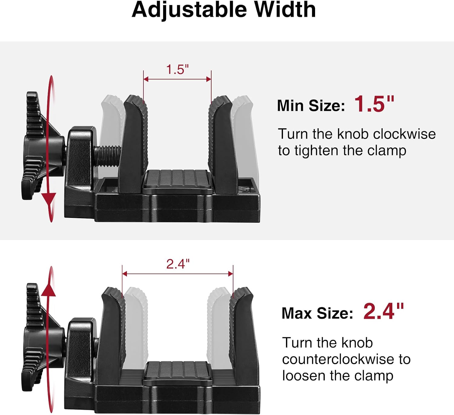 Universal Tripods Clamp Rest Head for Monopods Stick | Lightweight Construction Saddle Mount with with 1/4" and 3/8"