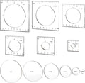 Pack of 6 Router Templates Circle Inlay Templates Clear Drawing Scale Rulers Acrylic Router Jig Template Decorative
