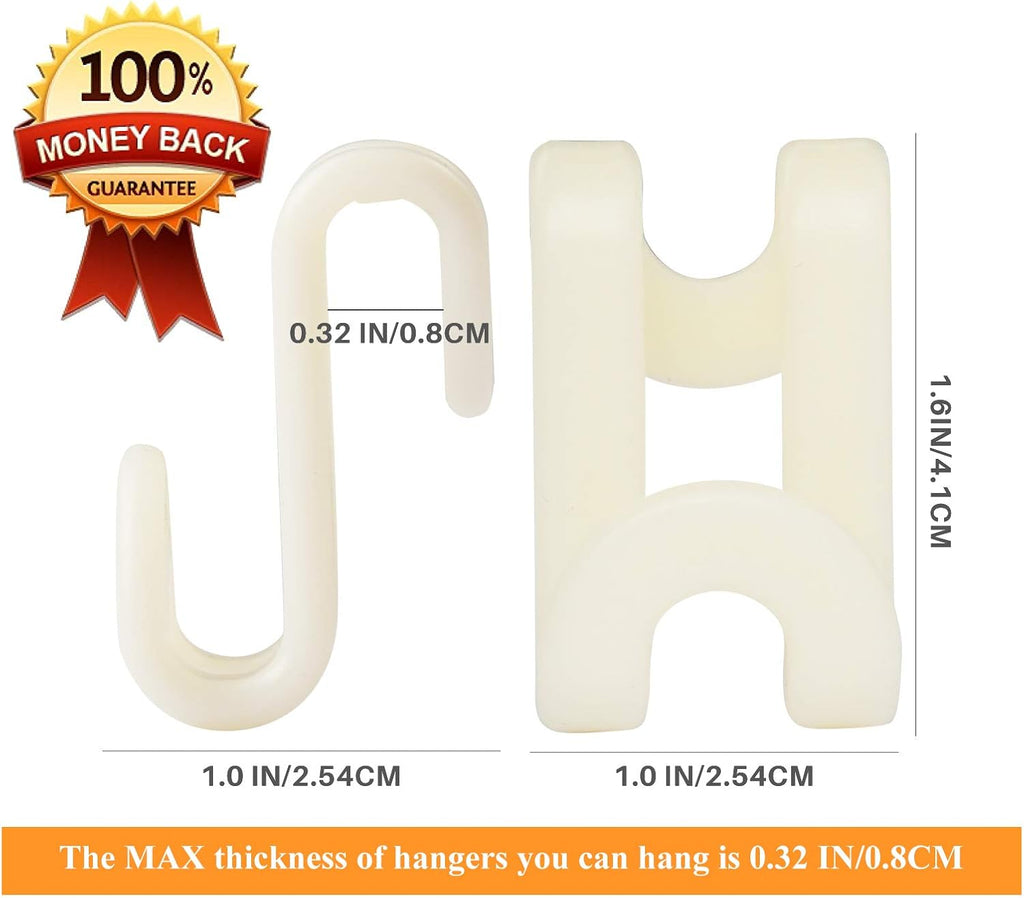 Clothes Hanger Connector Hooks, Outfit Hangers, Hanger Extender Clips, Cascading Hanger Hooks, Velvet Huggable