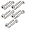 uxcell 10Pcs 304 Stainless Steel Hex Socket Shoulder Bolt 5mm Dia 25mm L M4