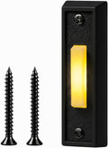 Lighted Doorbell Push Button – Wired Metal Front Door Bell Switch with Illuminated LED, Compatible with Chimes