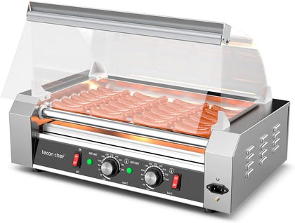 Leconchef Commercial Electric 7 Hot Dog Roller Grill Machine