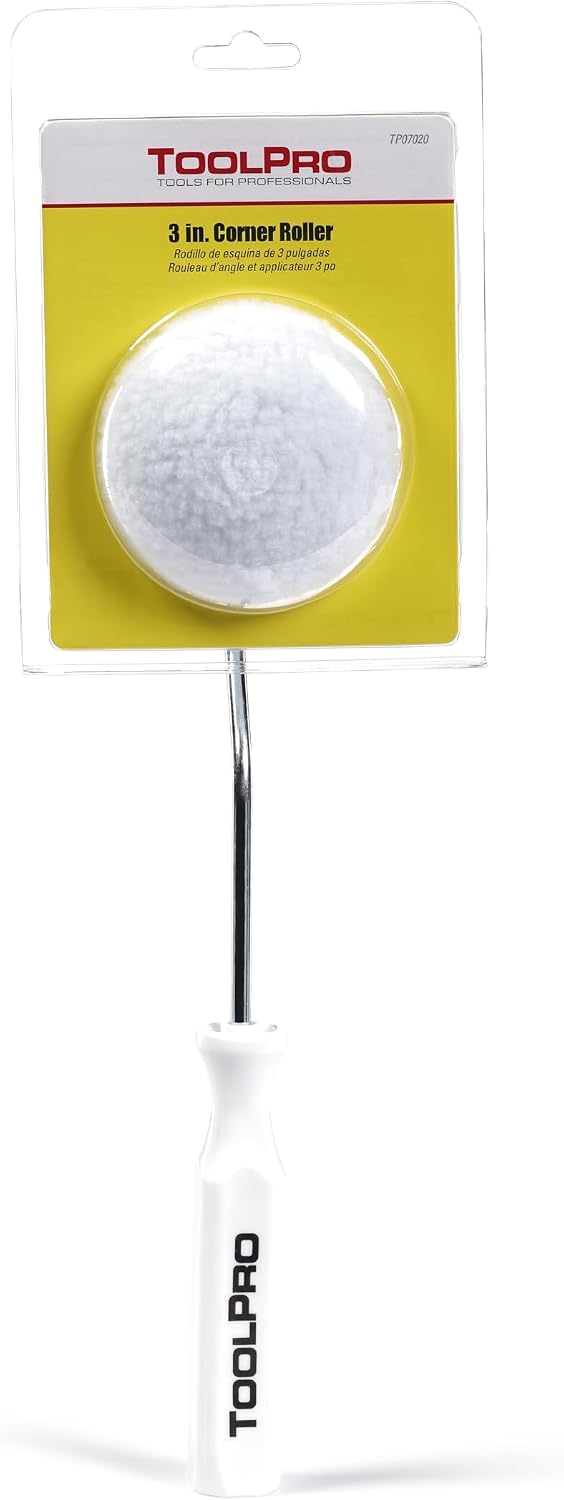 3 in. Corner Roller and Applicator - Drywall Mud Corner Tool Applies Compound and Creases Tape for Inside Corners