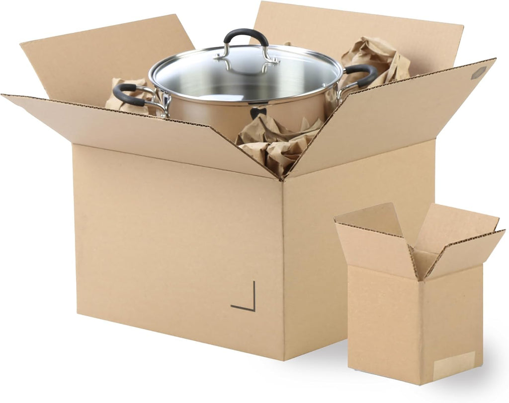 10"x8"x6" Corrugated Cardboard Boxes 100-Pack | Durable ECT 32 Corrugated Shipping Boxes for Mailing, Packing
